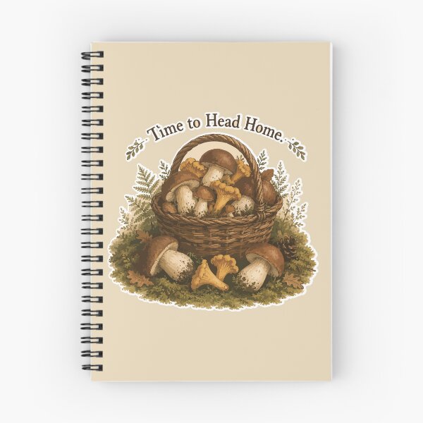 Item preview, Time to Head Home Mushroom Sticker | Mushroom Hunting Basket | Forest Foraging | Mycology Gift | Cottagecore Nature Art designed and sold by SimplePoDesign.