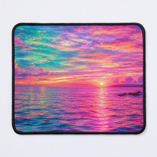 Item preview, Vibrant Rainbow Ocean Sunset – Colorful Tropical Seascape Landscape designed and sold by Wild Bloom Paws.