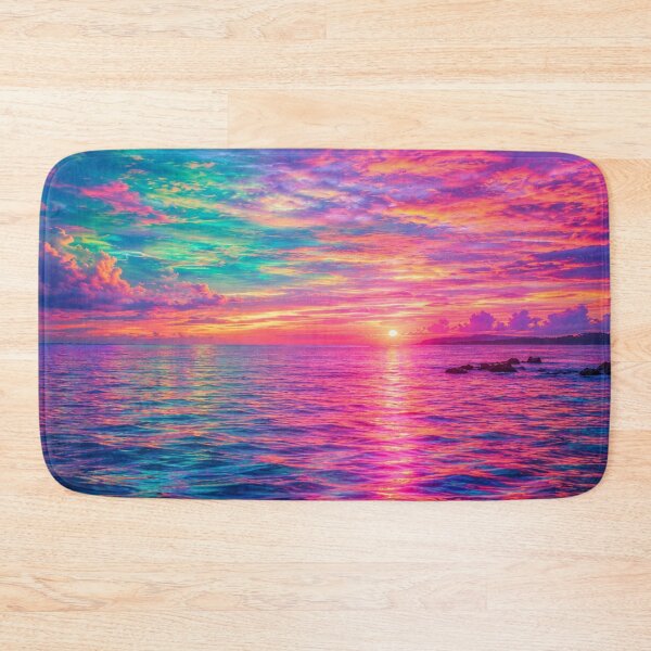 Item preview, Vibrant Rainbow Ocean Sunset – Colorful Tropical Seascape Landscape designed and sold by Wild Bloom Paws.