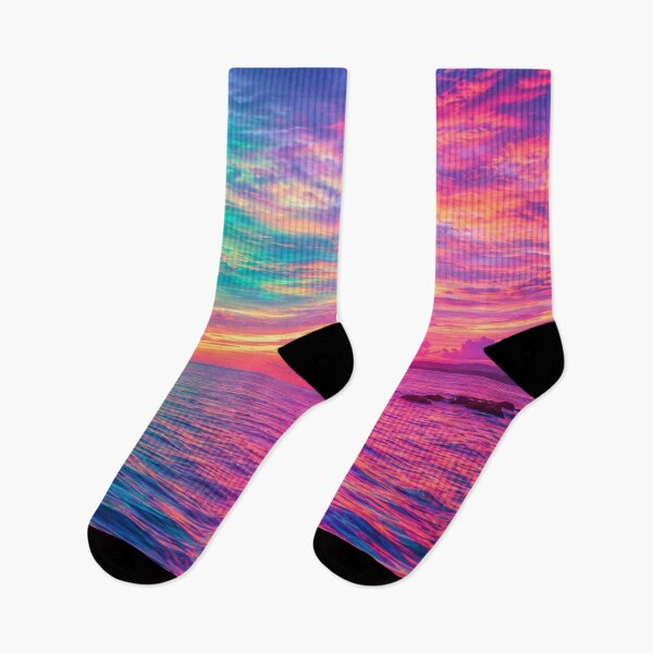 Item preview, Vibrant Rainbow Ocean Sunset – Colorful Tropical Seascape Landscape designed and sold by Wild Bloom Paws.