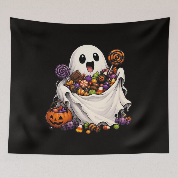 Item preview, Little ghost with sweets designed and sold by Brejko.