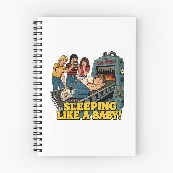 Item preview, Sleeping Like A Baby Real World Retro Comic Funny Dark Humor designed and sold by RareVisuals.