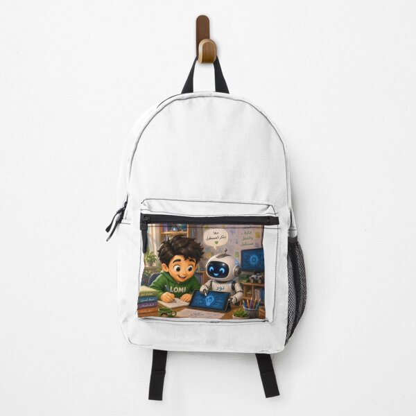 Item preview, Lomi and Robot Friend Learning Together ⸻ designed and sold by LumivaraGallery.