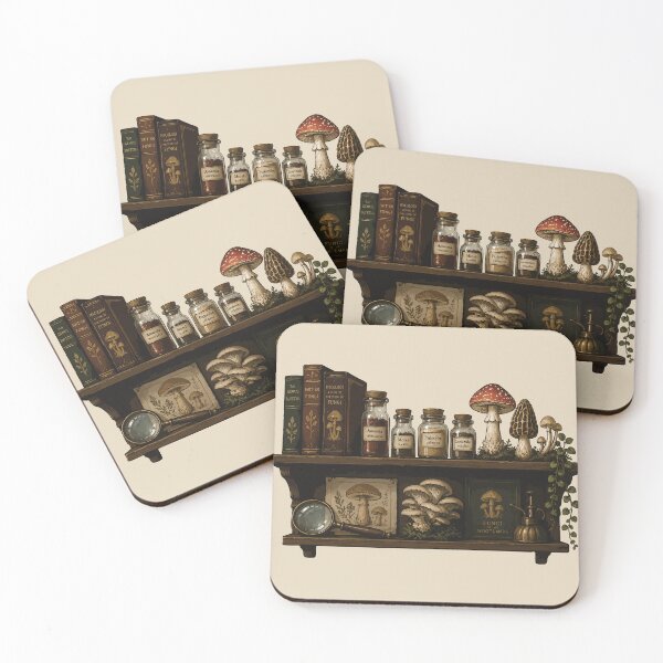 Item preview, Mycology Bookshelf Sticker | Vintage Mushroom Library | Mycology Shelf | Mushroom Collector | Cottagecore Botanical Decor designed and sold by SimplePoDesign.