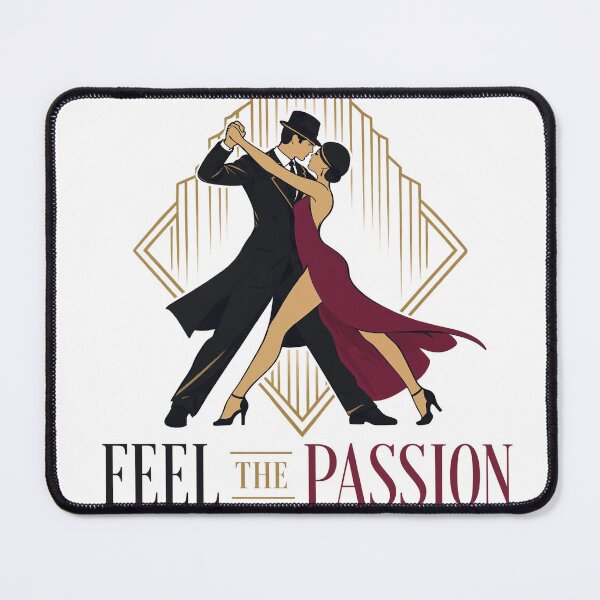 Item preview, Elegant couple dancing tango passionately. Stylish man and woman in dramatic red and black pose. Romantic ballroom performance with fiery emotion. designed and sold by Creative88Art.