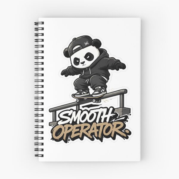 Item preview, Smooth Operator Panda – Boardslide Skate Cartoon Mascot Sticker designed and sold by Aesthicer.