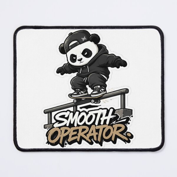 Item preview, Smooth Operator Panda – Boardslide Skate Cartoon Mascot Sticker designed and sold by Aesthicer.