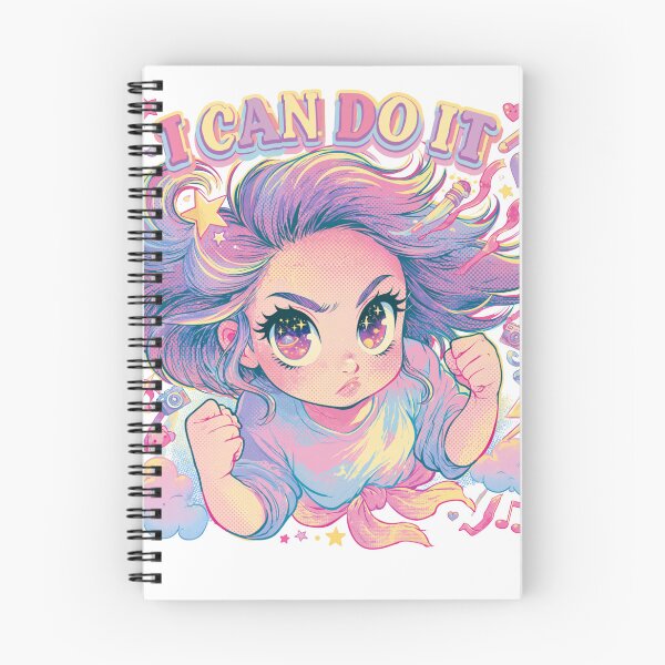 Item preview, Empowered Anime Girl | I Can Do It! Chibi Manga Pastel Illustration designed and sold by Anastasiia Yurevych.