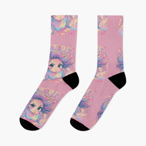 Item preview, Empowered Anime Girl | I Can Do It! Chibi Manga Pastel Illustration designed and sold by Anastasiia Yurevych.