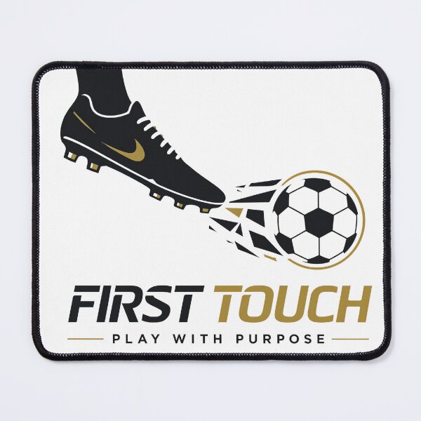 Item preview, Soccer player making first touch on ball. Football boot connecting with sports equipment during training. Athlete demonstrating skill and precision... designed and sold by Creative88Art.