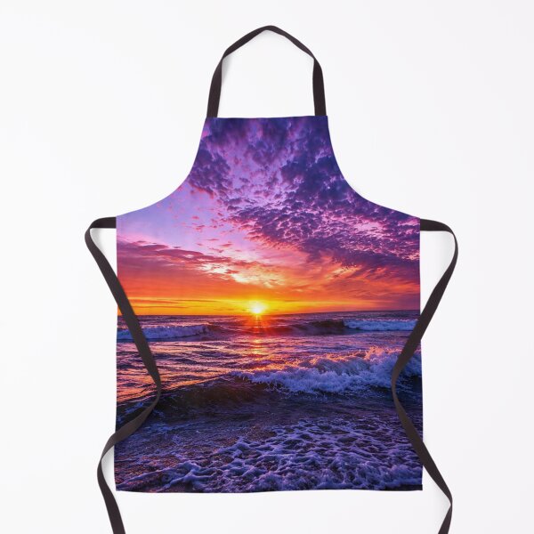 Item preview, Dramatic Ocean Sunset with Purple Clouds – Vibrant Seascape Landscape designed and sold by Wild Bloom Paws.
