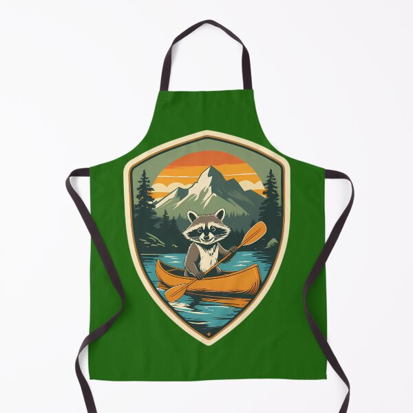 Item preview, Retro Camping Raccoon Canoe Emblem designed and sold by Structure-Blue.