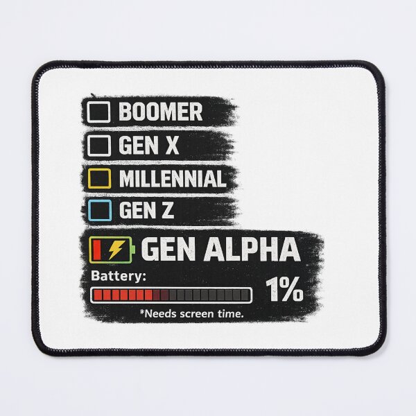 Item preview, Gen Alpha Battery 1% Funny Gift designed and sold by SHREE ART STUDIO.