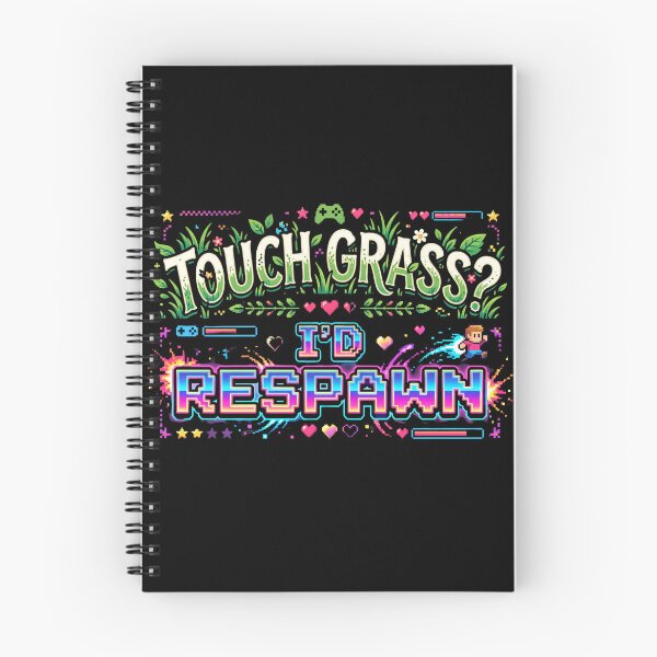 Item preview, Touch Grass? I'd Respawn - Funny Retro Gamer Pixel Art designed and sold by LevelUpLad.