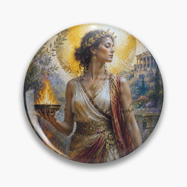Item preview, Greek Goddess Hestia painting. designed and sold by GalleryKauffeld.