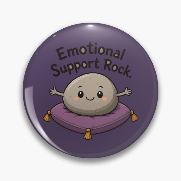 Item preview, Emotional Support Rock Cute Kawaii Funny Mental Health designed and sold by SimplePoDesign.