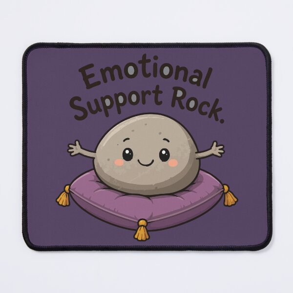 Item preview, Emotional Support Rock Cute Kawaii Funny Mental Health designed and sold by SimplePoDesign.