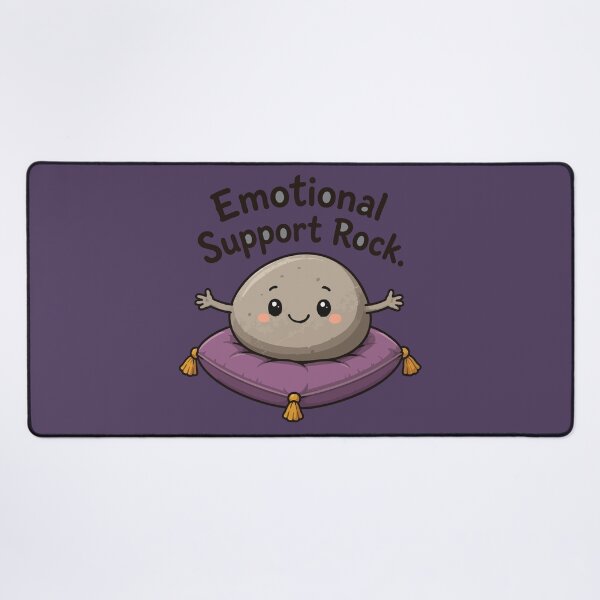 Item preview, Emotional Support Rock Cute Kawaii Funny Mental Health designed and sold by SimplePoDesign.