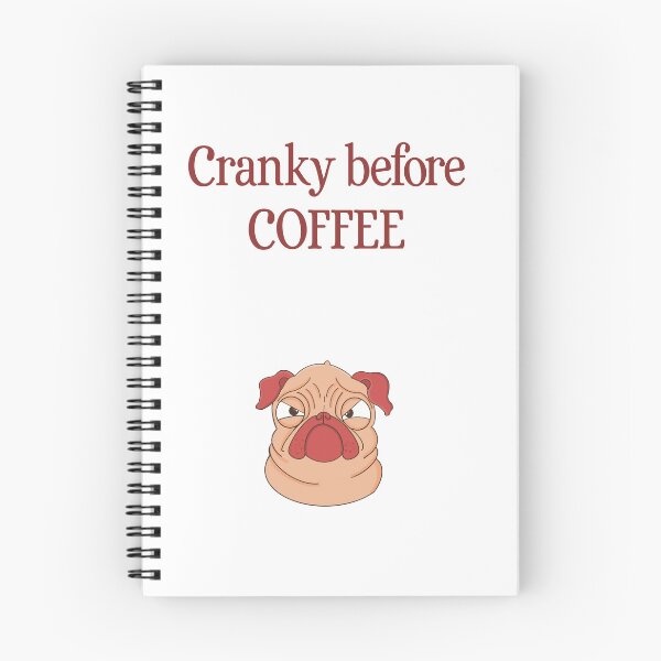 Item preview, Cranky before coffee pug designed and sold by palmandpaper.