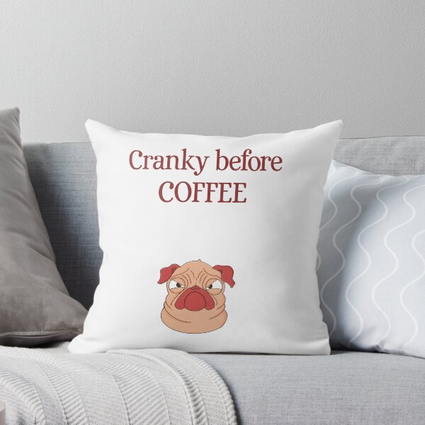 Item preview, Cranky before coffee pug designed and sold by palmandpaper.
