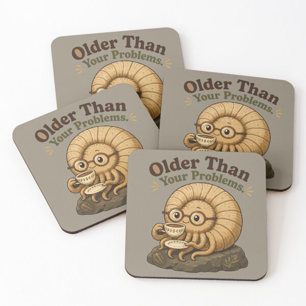 Item preview, Older Than Your Problems Funny Ammonite Fossil designed and sold by SimplePoDesign.