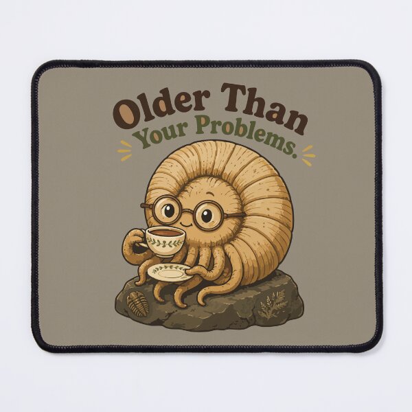 Item preview, Older Than Your Problems Funny Ammonite Fossil designed and sold by SimplePoDesign.