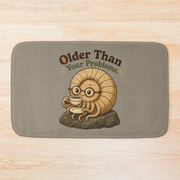 Item preview, Older Than Your Problems Funny Ammonite Fossil designed and sold by SimplePoDesign.