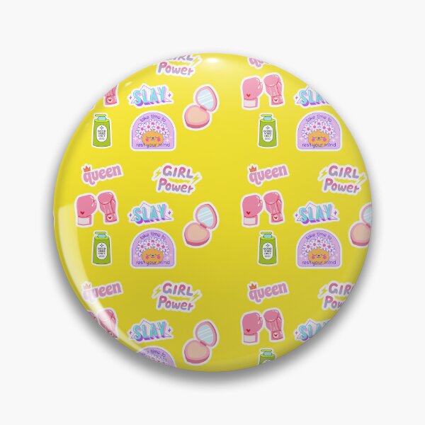 Item preview, Cute Pink Girl Power Sticker Pack - Y2K Aesthetic Slay & Queen Feminism designed and sold by ChibiBloom.
