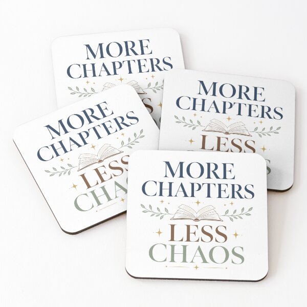 Item preview, More Chapters Less Chaos - Bookish Reading Design designed and sold by GoverArt.