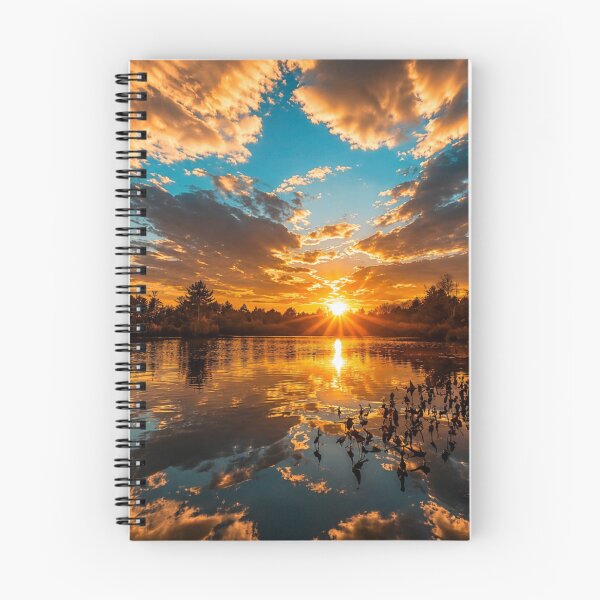 Item preview, Golden Sunset Reflections on a Peaceful Lake – Dramatic Nature Landscape designed and sold by Wild Bloom Paws.
