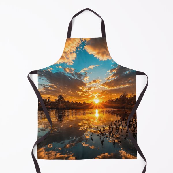 Item preview, Golden Sunset Reflections on a Peaceful Lake – Dramatic Nature Landscape designed and sold by Wild Bloom Paws.