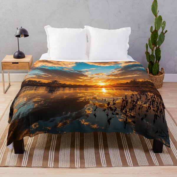 Item preview, Golden Sunset Reflections on a Peaceful Lake – Dramatic Nature Landscape designed and sold by Wild Bloom Paws.