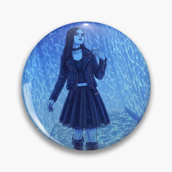 Item preview, Gothic Alt Girl in Glowing Blue Energy Room designed and sold by D6rkT3chDemon.