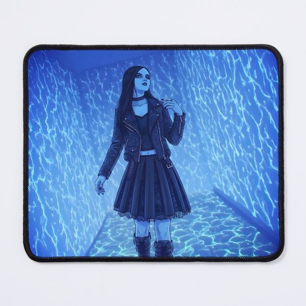 Item preview, Gothic Alt Girl in Glowing Blue Energy Room designed and sold by D6rkT3chDemon.