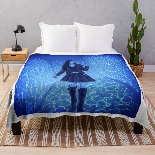 Item preview, Gothic Alt Girl in Glowing Blue Energy Room designed and sold by D6rkT3chDemon.