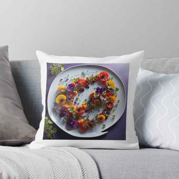 Item preview, Cherry Tomato Violet Flower Fine Dining Food Art designed and sold by GenArtHaven.