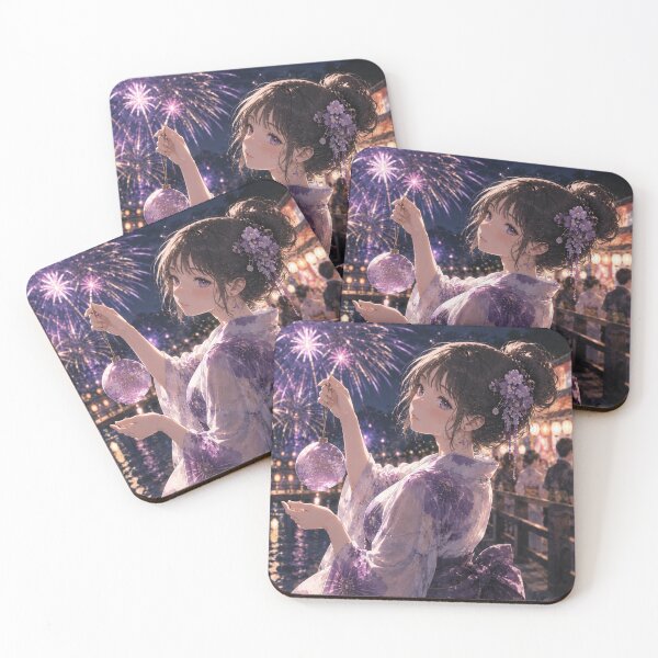 Item preview, Purple Yukata Lady designed and sold by Japanese Vibes.