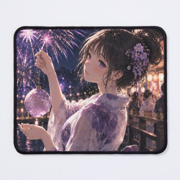 Item preview, Purple Yukata Lady designed and sold by Japanese Vibes.