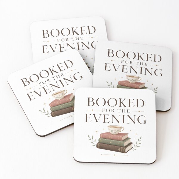 Item preview, Booked For The Evening - Bookish Reading Design designed and sold by GoverArt.