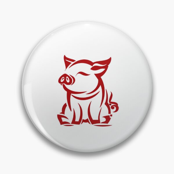 Item preview, Modern Pig Zodiac Logo – Simple Vector Sticker designed and sold by VectorForge.