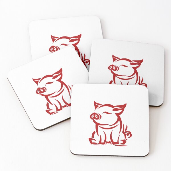 Item preview, Modern Pig Zodiac Logo – Simple Vector Sticker designed and sold by VectorForge.