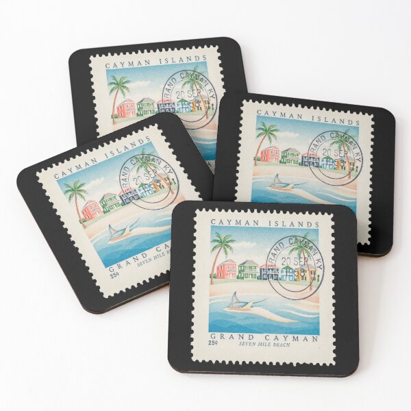 Item preview, Grand Cayman Seven Mile Beach Caribbean Stamp Sticker designed and sold by stickercuffs.