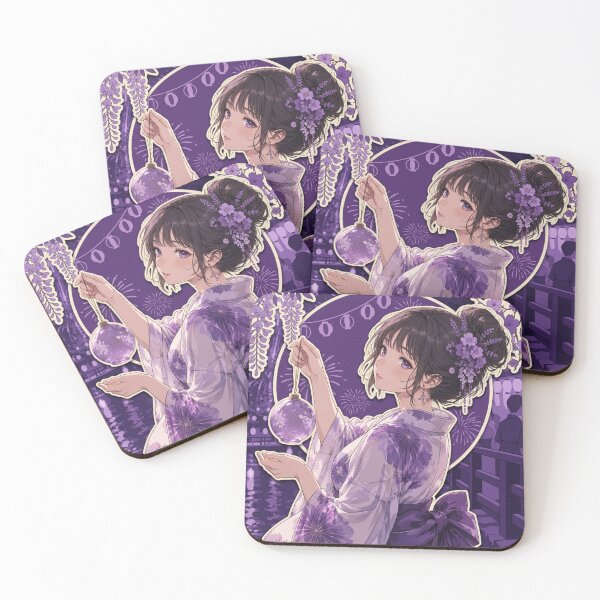Item preview, Purple Yukata Lady - kawaii version designed and sold by Japanese Vibes.