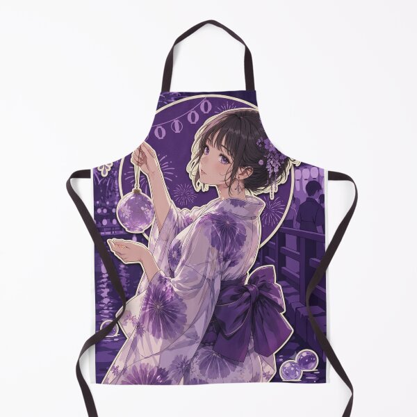 Item preview, Purple Yukata Lady - kawaii version designed and sold by Japanese Vibes.
