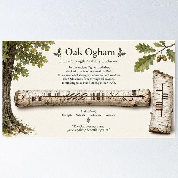Item preview, Oak Ogham of Strength designed and sold by OakandHollyBand.
