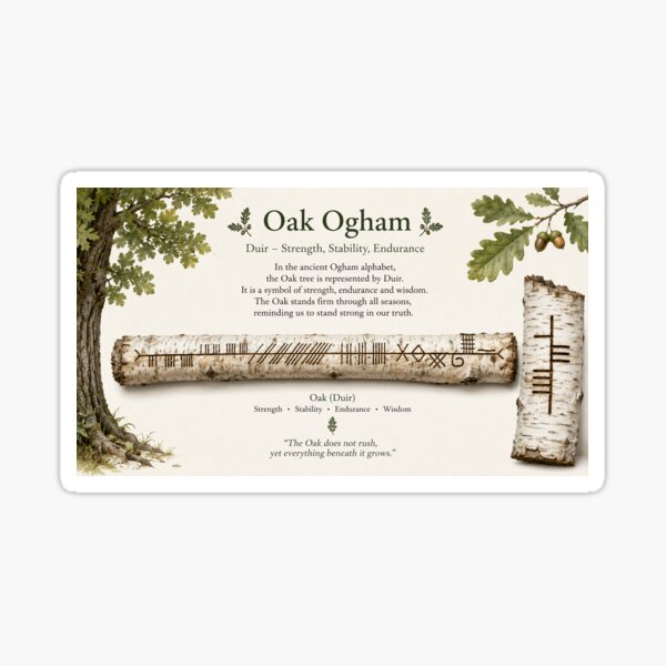 Item preview, Oak Ogham of Strength designed and sold by OakandHollyBand.