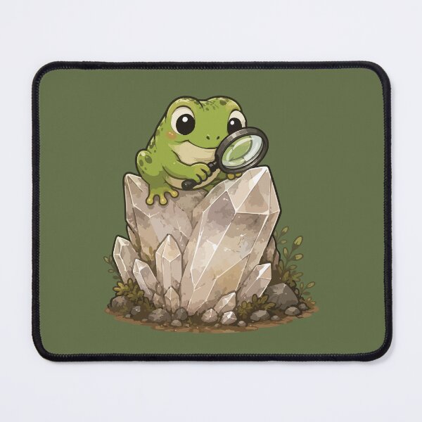 Item preview, Cute Frog Rockhound Crystal Hunter Kawaii Geology designed and sold by SimplePoDesign.