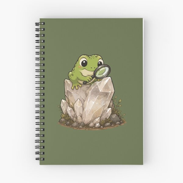 Item preview, Cute Frog Rockhound Crystal Hunter Kawaii Geology designed and sold by SimplePoDesign.