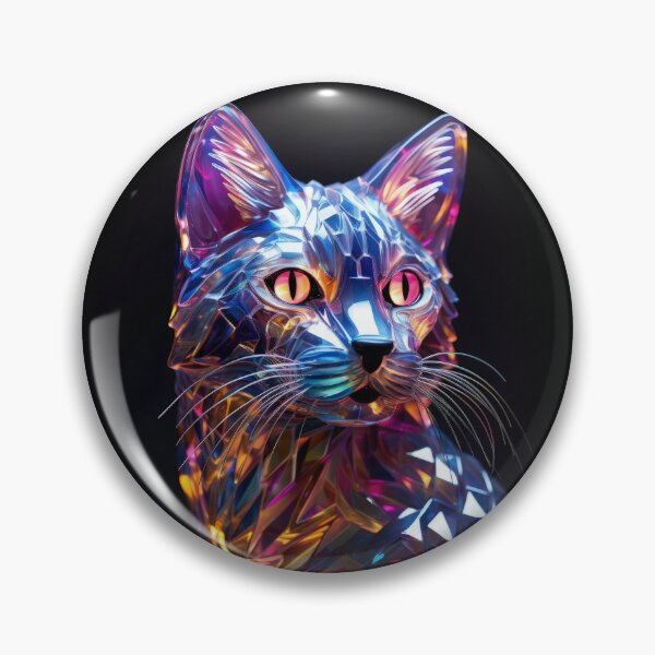Item preview, Cyberpunk Cat - Neon Futuristic Feline designed and sold by Sebastian Widła.