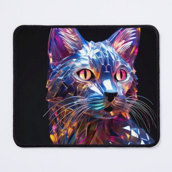 Item preview, Cyberpunk Cat - Neon Futuristic Feline designed and sold by Sebastian Widła.